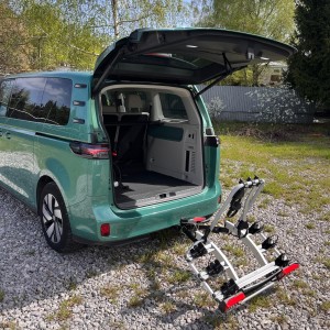 Anhängerkupplungs-Fahrradträger – 4 Fahrräder, vollständige Klappenöffnung, Volkswagen ID Buzz PRO