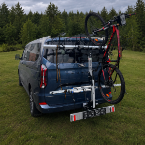 Fahrradträger für 5 oder 6 Fahrräder, 80 kg, 100 kg, 125 kg, 150 kg, für große Fahrräder, MTB, Mountainbike, Elektrofahrrad, Ford Tourneo, Ford Custom, Ford Transit