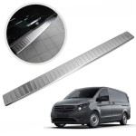 Silberne Schutzabdeckung für die hintere Stoßstange, Schutzleiste für die Kofferraumkante MERCEDES V-KLASSE, VITO - W447 2014-