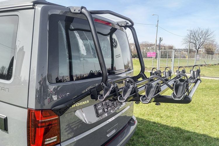 Fahrradträger für VW California, VW Multivan, VW Caravelle- Schwarz