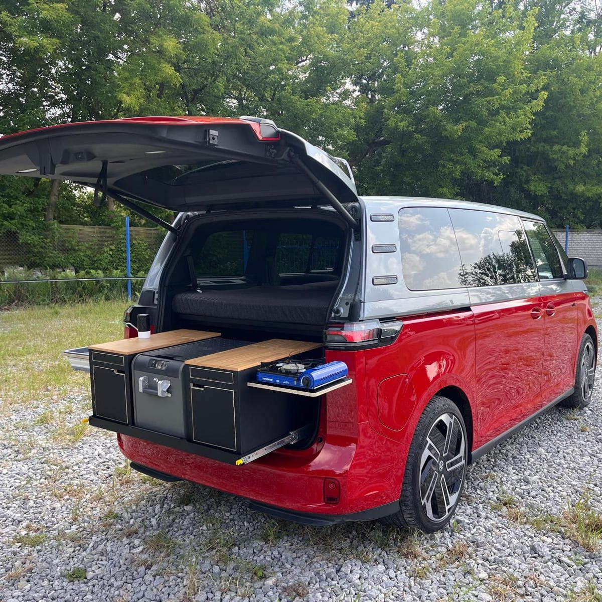 VW ID.Buzz Camping-Ausbau: Mit der Exclusive Campingbox zum elektrischen Camper